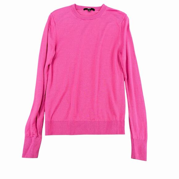Uniqlo Sweaters - Uniqlo 100% Wool Crewneck Sweater Layer Womens XS Pink Long Sleeve Knit